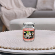 18 Oz Scented Jar With Glass Lid, Large Scented Jar Candle 18 Oz, Decorative Glass Lid Candle