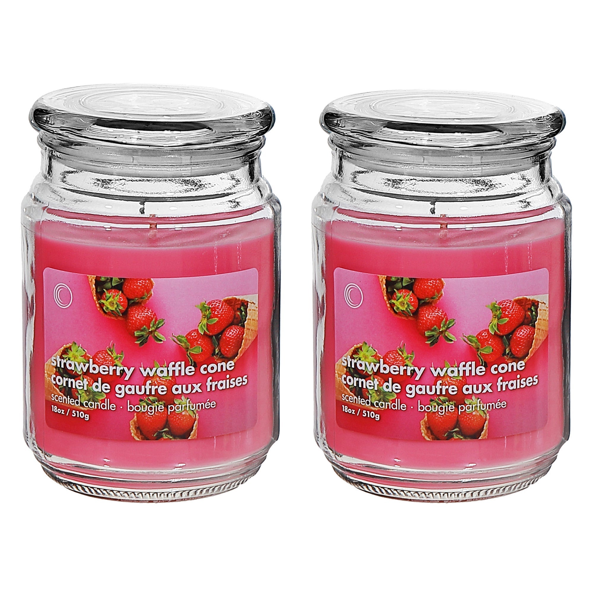 18 Oz Scented Jar With Glass Lid, 18 Oz Scented Jar Candle With Glass Lid, Home Fragrance Décor