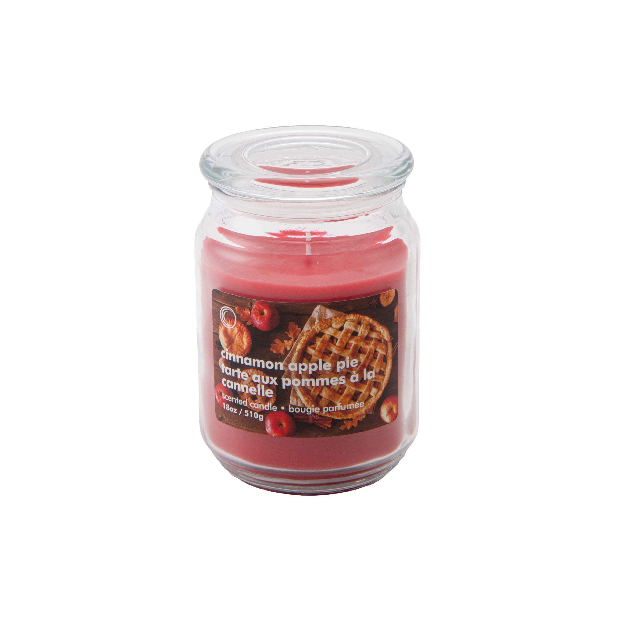 18oz Scented Jar with Glass Lid Cinnamon Apple Pie, Holiday Decor- Set of 2
