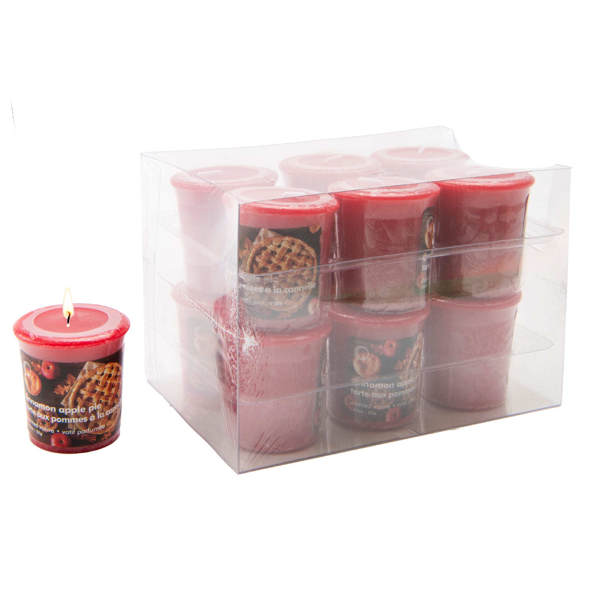 Mushroom Votive Cinnamon Apple Pie, Holiday Decor- Set of 12