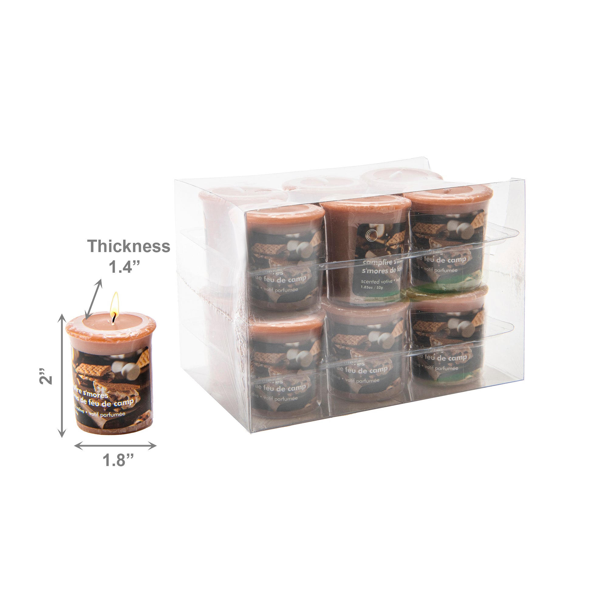 Mushroom Votive Campfire S'mores, Holiday Decor- Set of 12