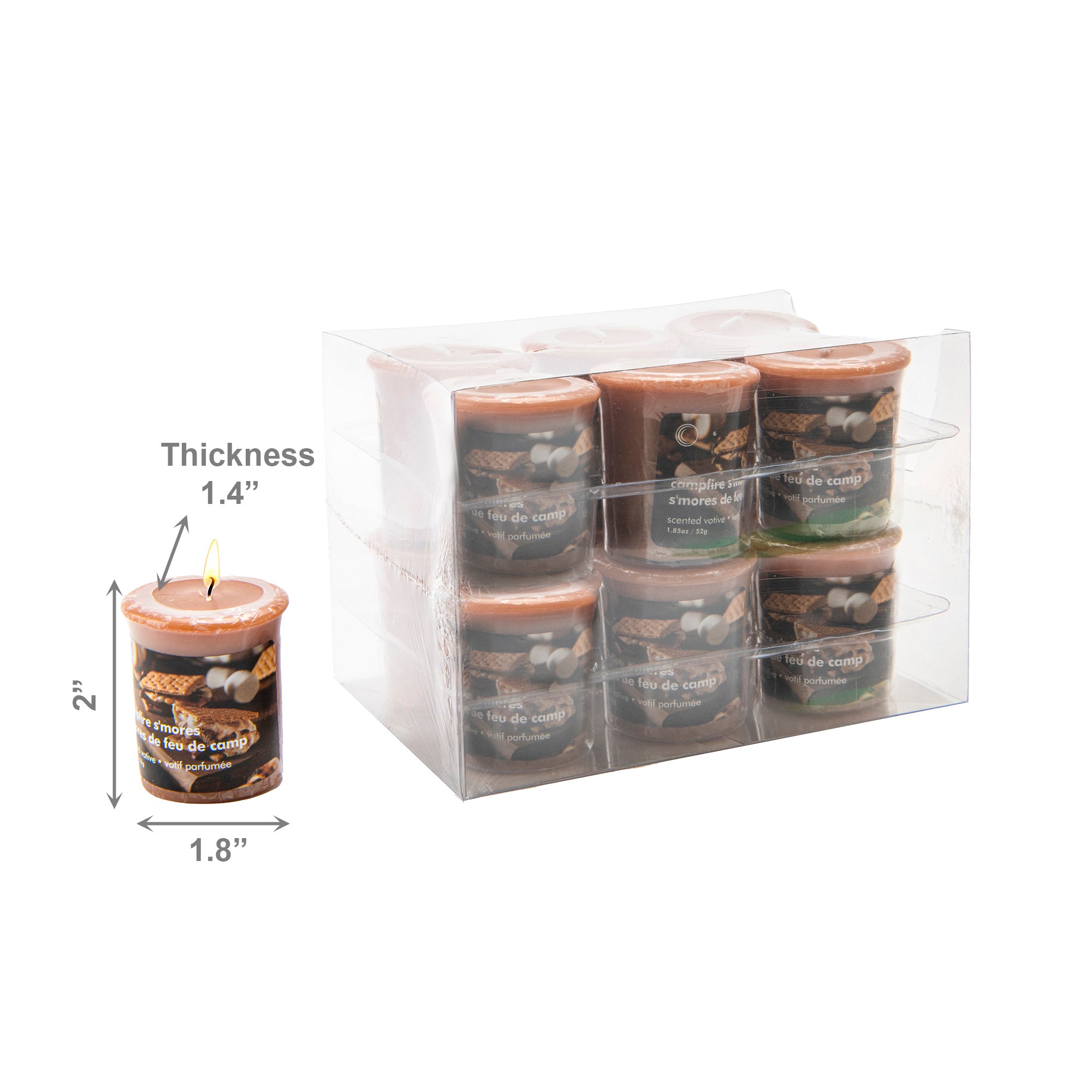 Mushroom Votive Campfire S'mores, Holiday Decor- Set of 12