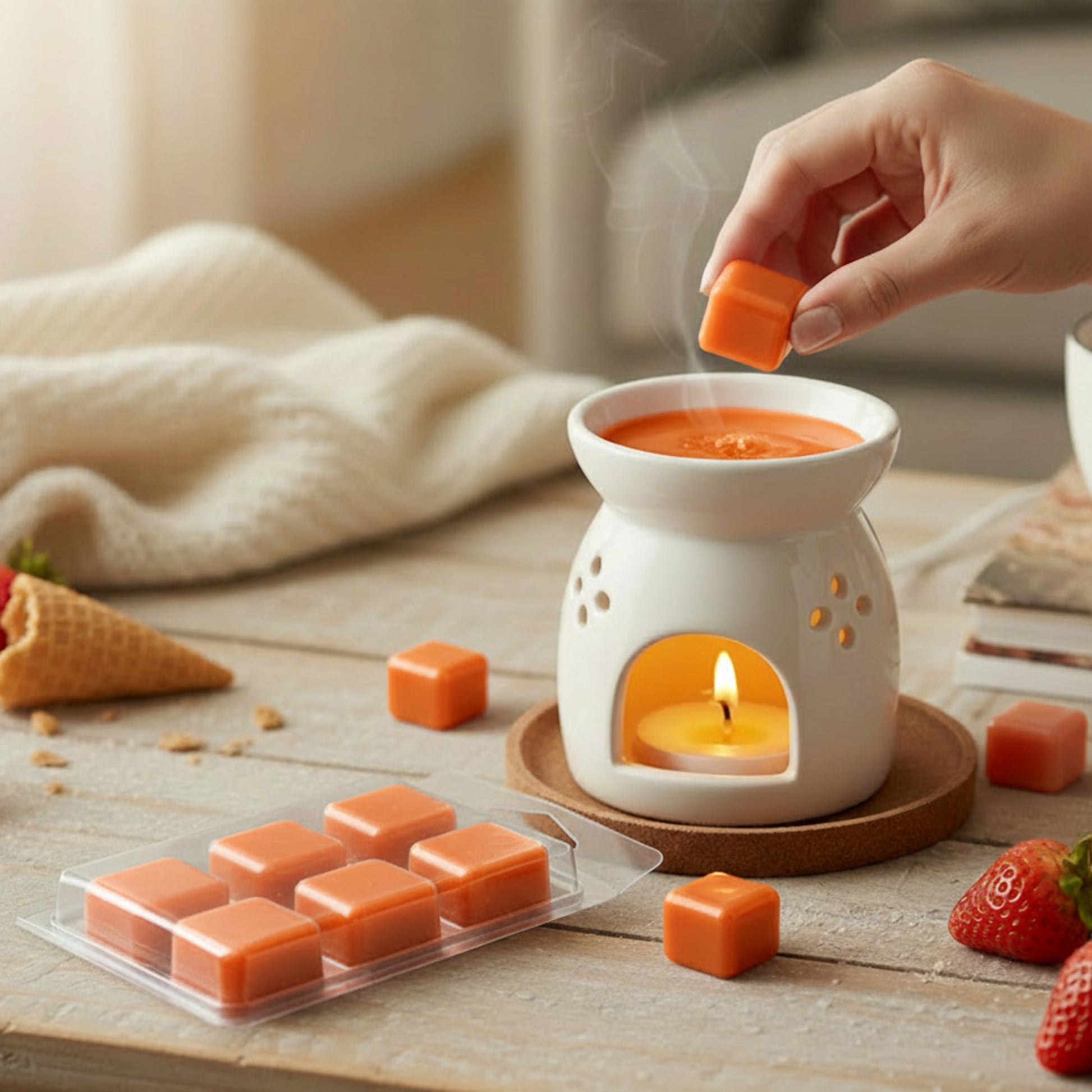 6 Pack Scented Wax Melts Pumpkin Spiced Cupcake, Fall Harvest, Scented Candle, Holiday Decor- Set of 6