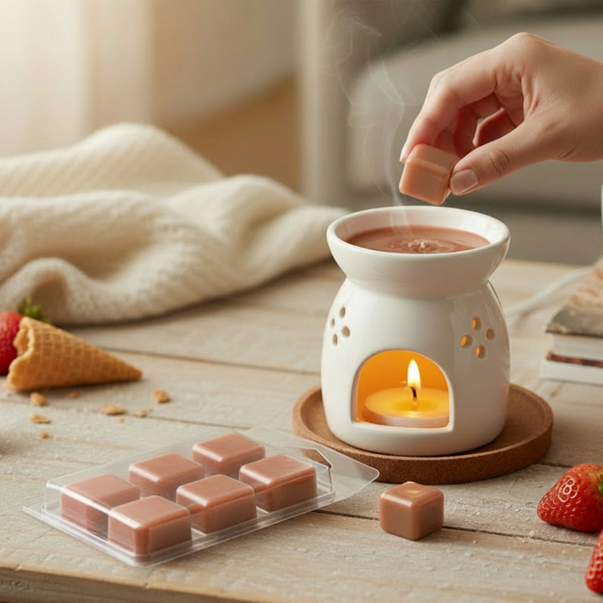 6 Pack Scented Wax Melts Campfire S'mores, Scented Candle, Holiday Decor- Set of 6
