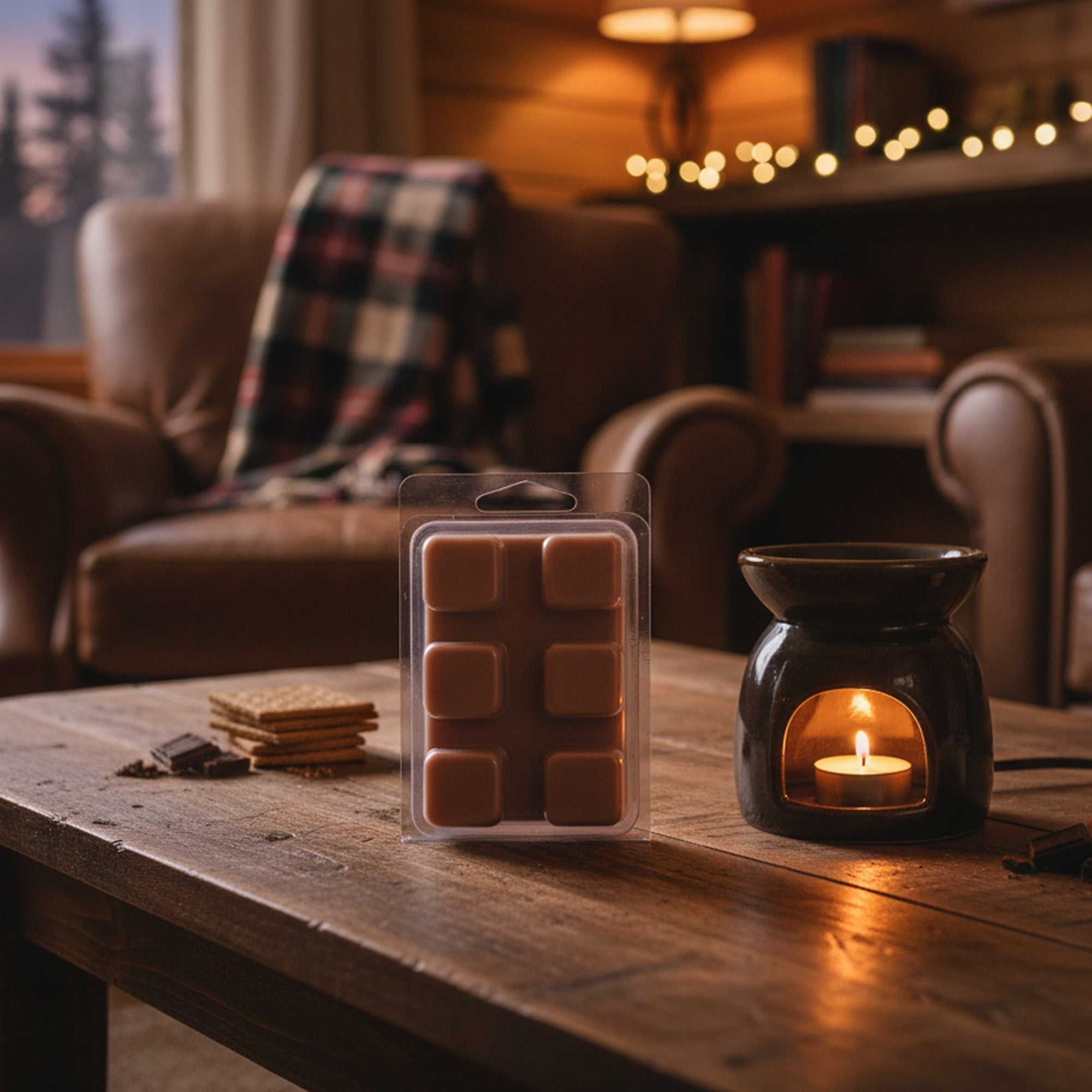 6 Pack Scented Wax Melts Campfire S'mores, Scented Candle, Holiday Decor- Set of 6