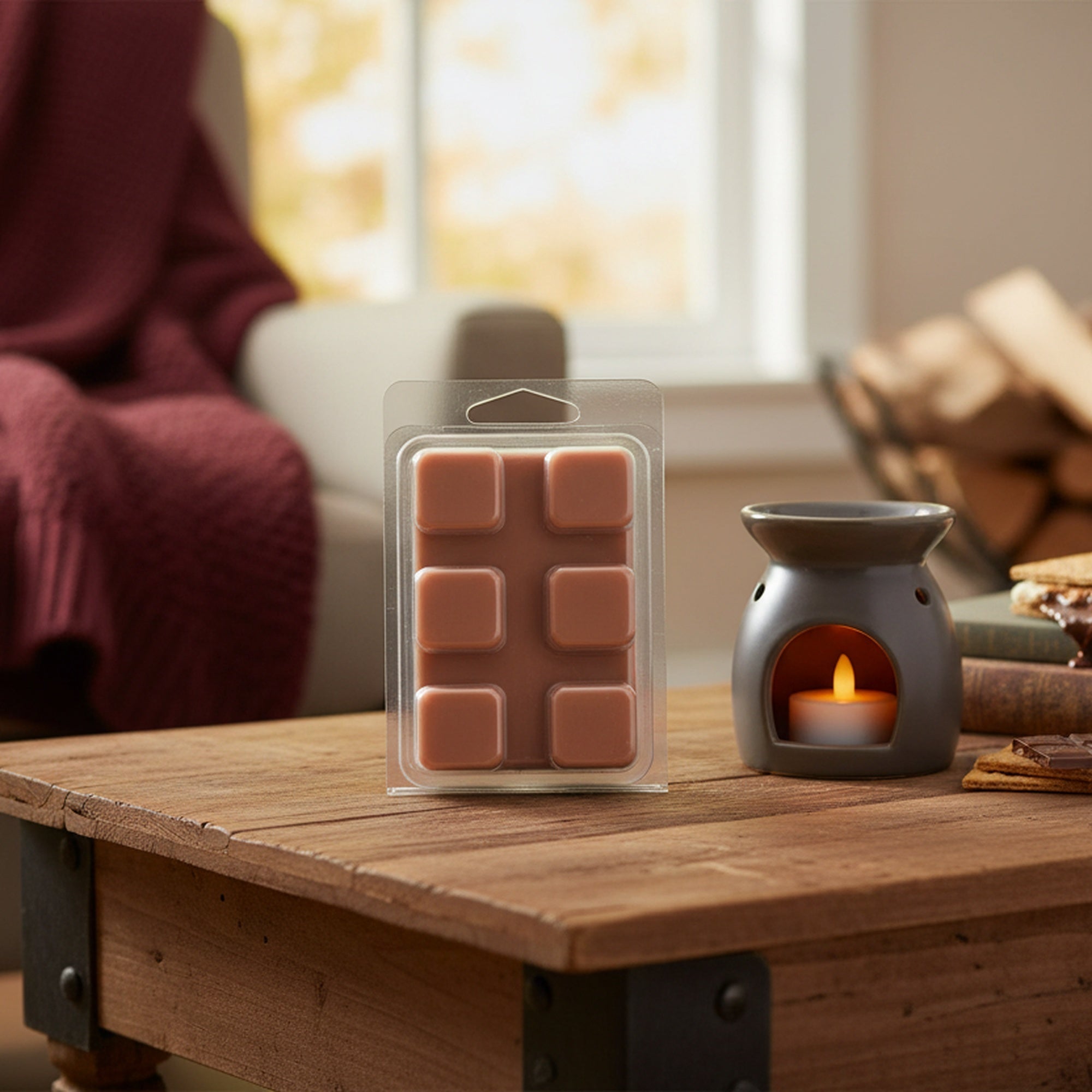 6 Pack Scented Wax Melts Campfire S'mores, Scented Candle, Holiday Decor- Set of 6