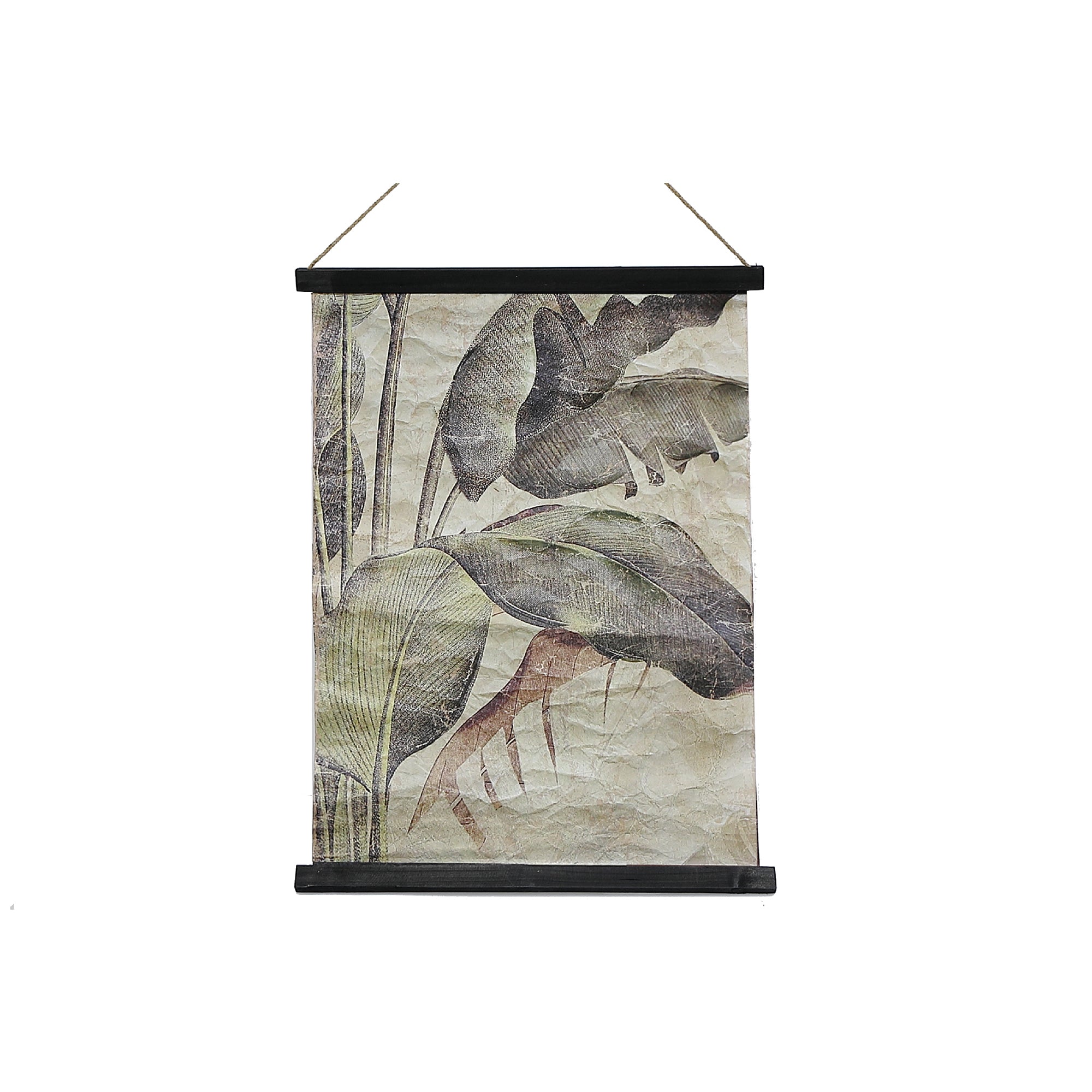 Crinkle Paper Wall Hanger Banana Leaf, Banana Leaf Crinkle Paper Wall Art, Tropical Decor