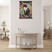 Crinkle Paper Wall Hanger Cat In Matisse Style, Cat In Matisse Style Paper Wall Art, Modern Decorative Hanging