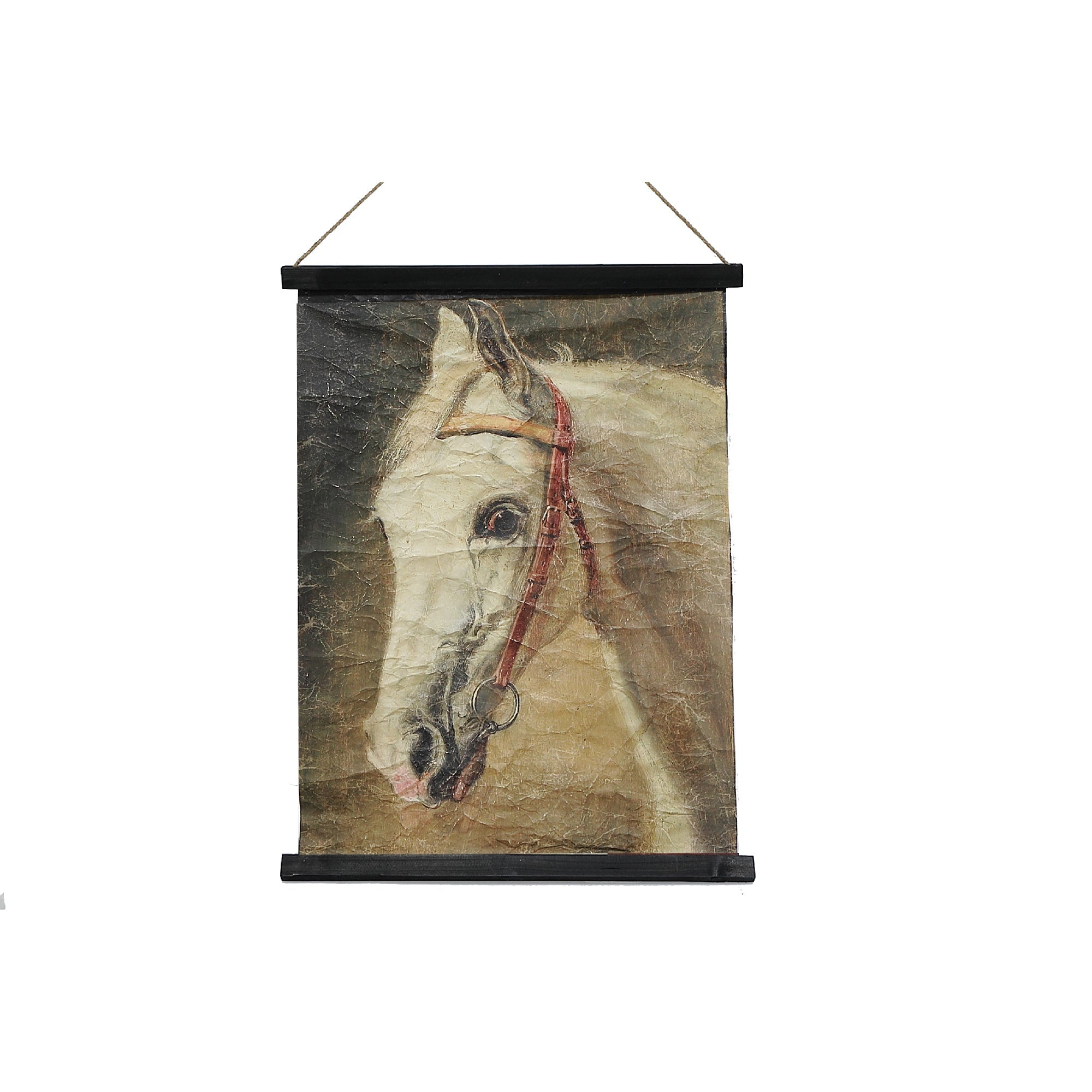 Crinkle Paper Wall Hanger Horse With Bridle, Horse With Bridle Paper Wall Art, Equestrian Decor