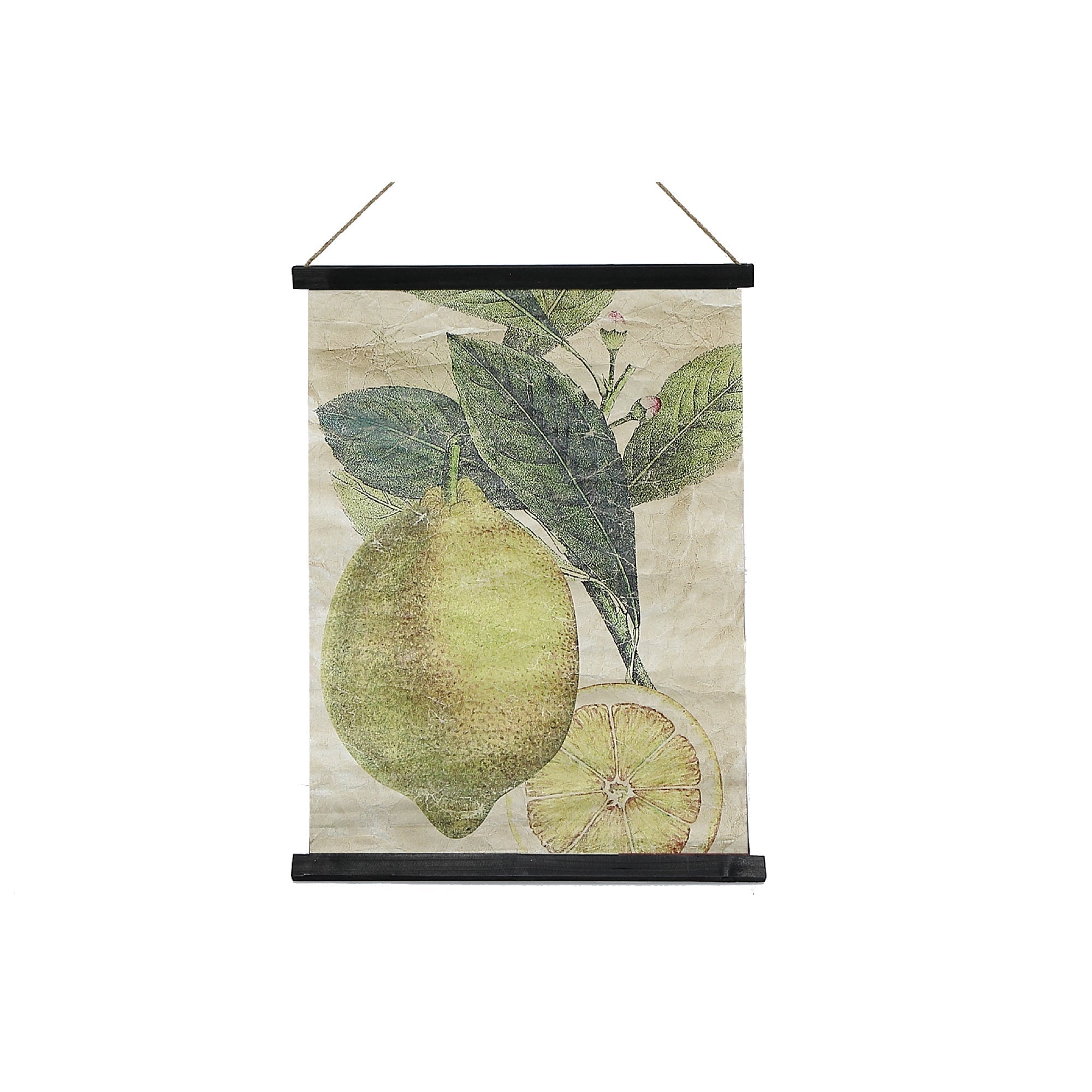 Crinkle Paper Wall Hanger Lemon, Lemon Crinkle Paper Wall Art, Lightweight Decorative Hanging