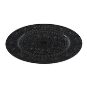 Lily Bulb Charger Plate – Black 13", Set of 6, Modern Tableware