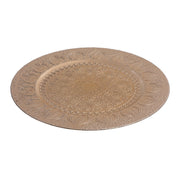 Lily Bulb Charger Plate – Champagne 13", Set of 6, Festive Dining