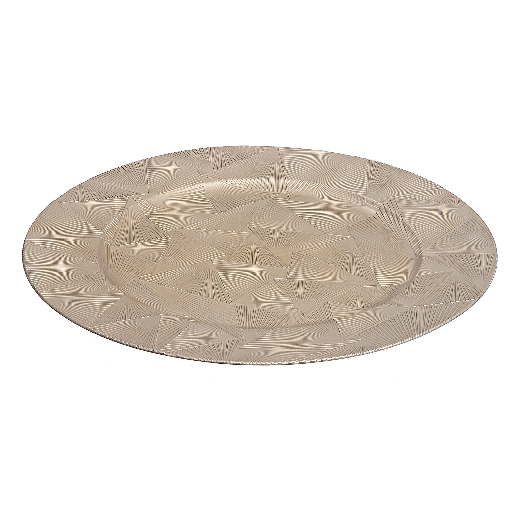 13 Inch Charger Plate Trinity Champagne Decorative Dining Charger - Set of 6