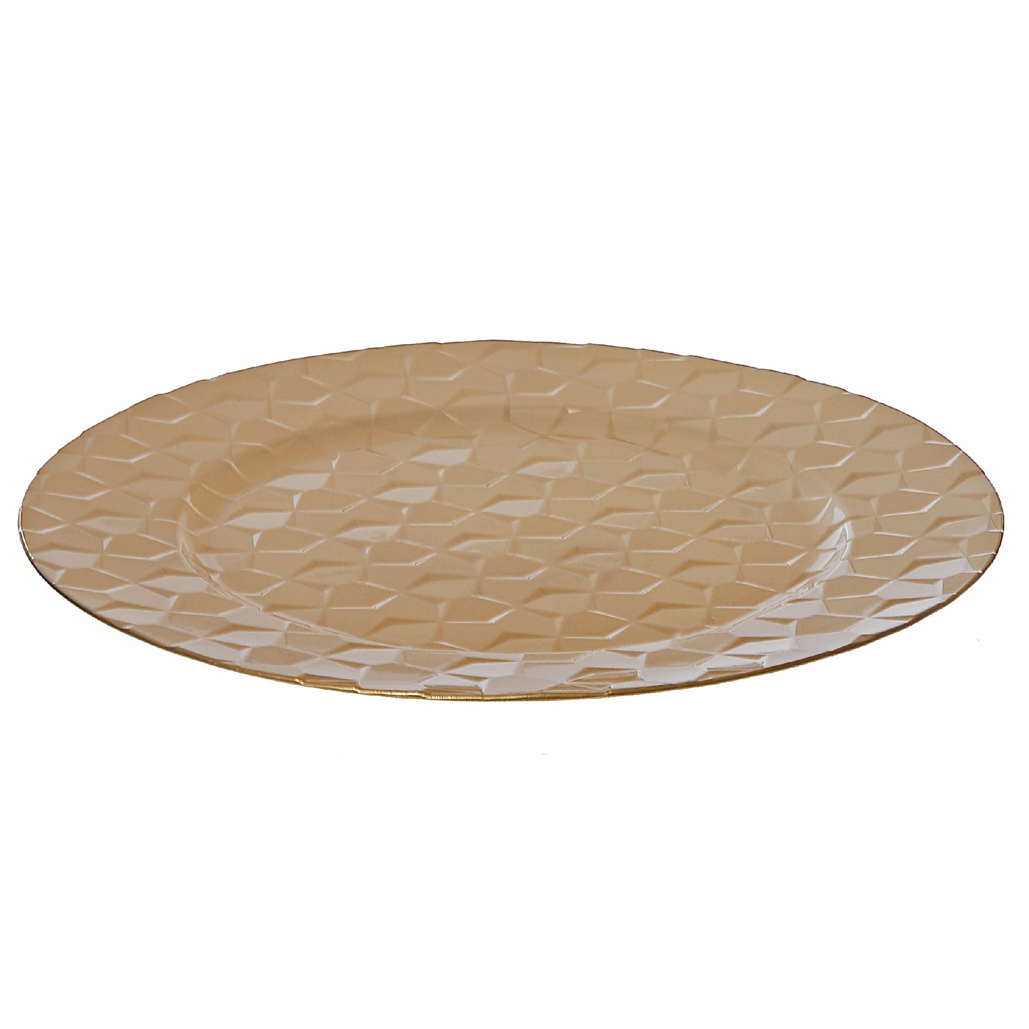 13 Inch Gold Pentagon-Shaped Charger Plate for Glamorous Dining - Set of 6