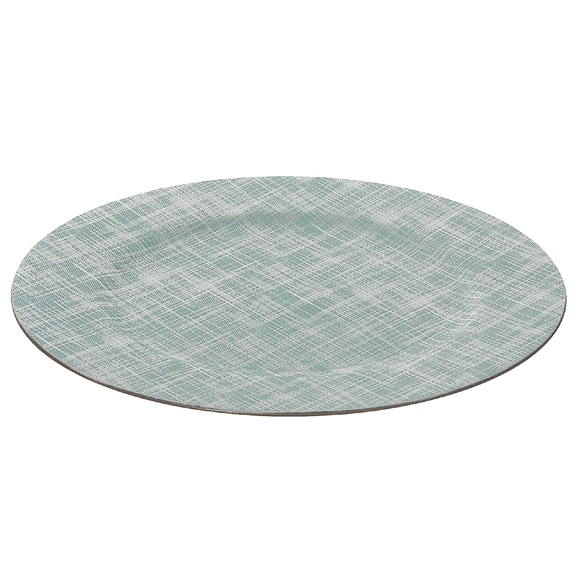 13 Inch Textured Light Blue Charger Plate for Soft Elegance - Set of 6