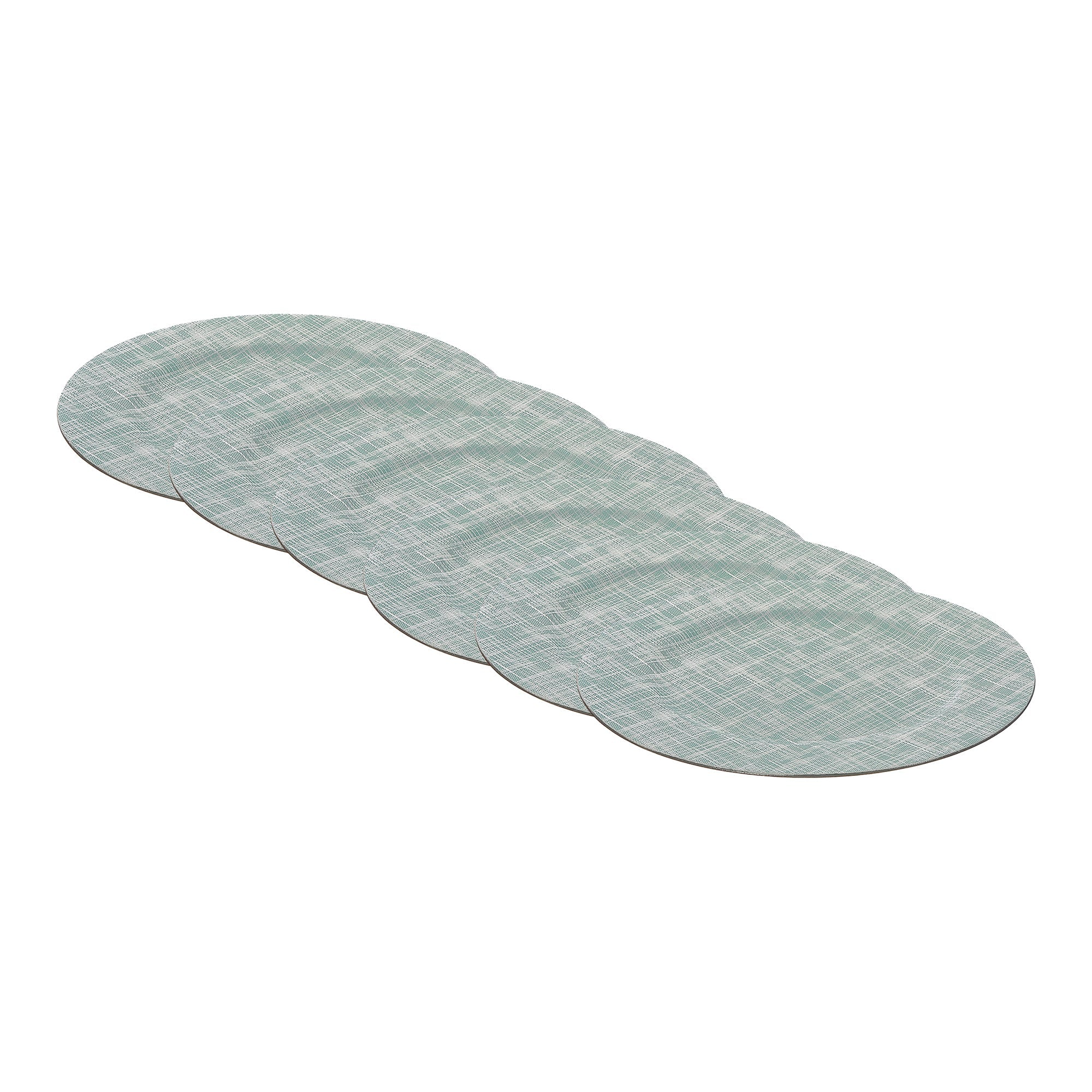 13 Inch Textured Light Blue Charger Plate for Soft Elegance - Set of 6