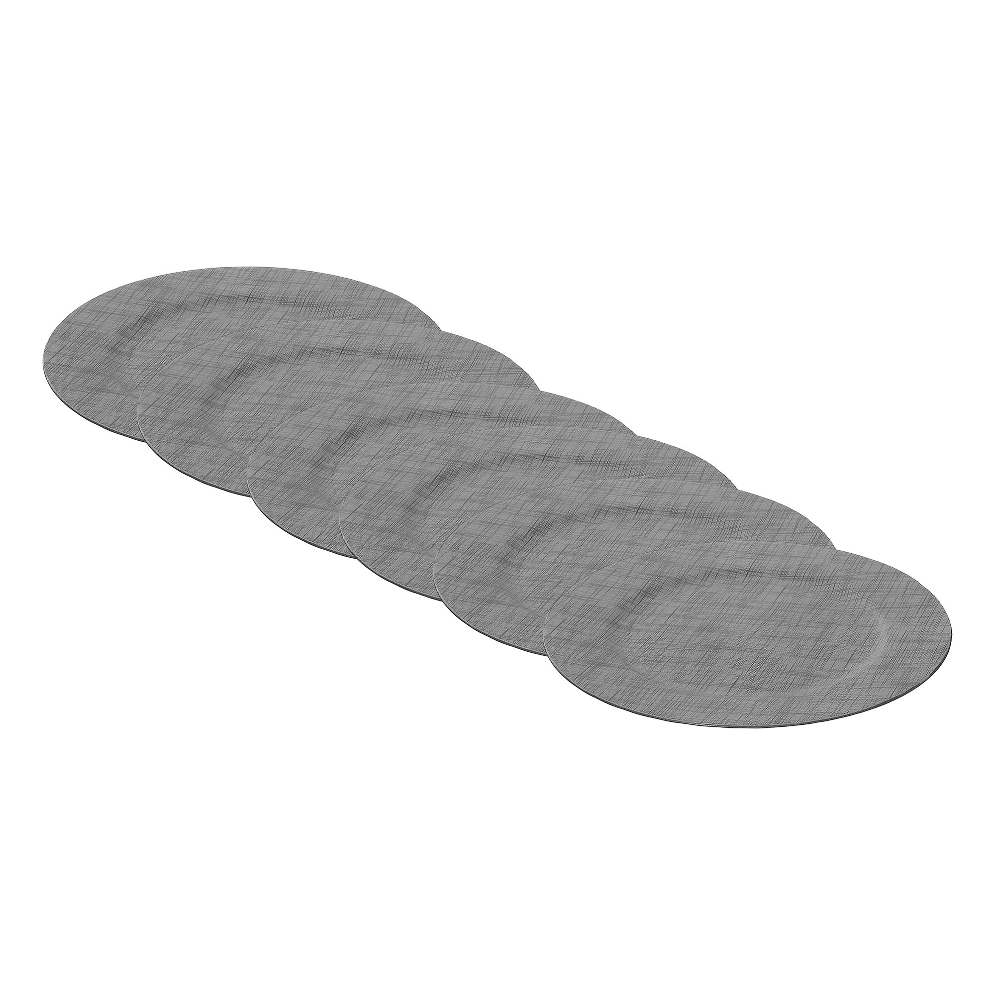13 Inch Textured Silver Charger Plate for Sophisticated Shine - Set of 6