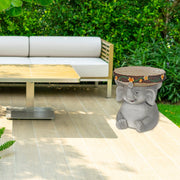 Outdoor Garden Elephant Plant Stand, Elephant Plant Stand, Garden Planter Holder, Decorative Outdoor Base, Patio Plant Display