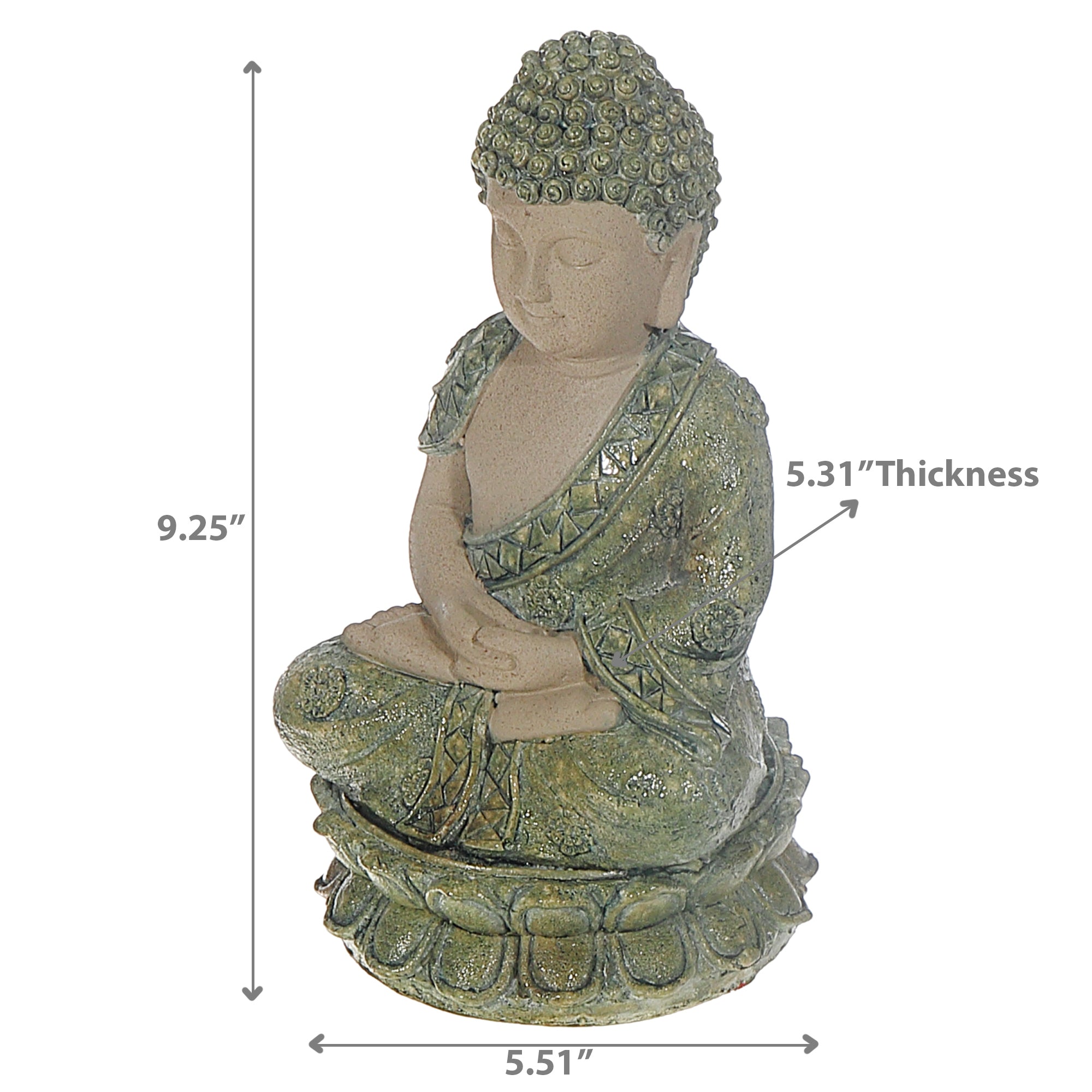 Outdoor Garden Meditating Buddha Figurine, Meditating Buddha Garden Statue, Zen Outdoor Decor, Spiritual Yard Ornament, Patio Meditation Accent