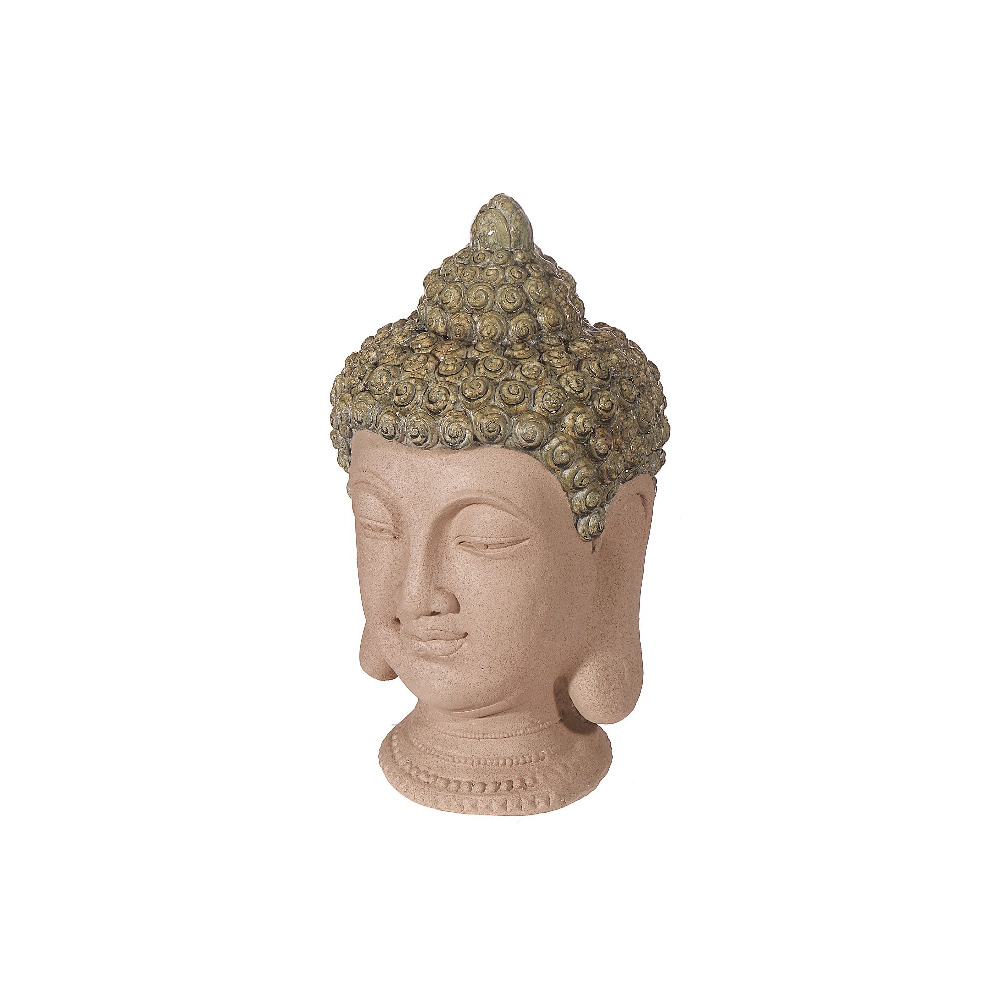 Outdoor Garden Buddha Head Figurine, Buddha Head Garden Statue, Zen Outdoor Decor, Meditation Yard Ornament, Spiritual Accent Piece