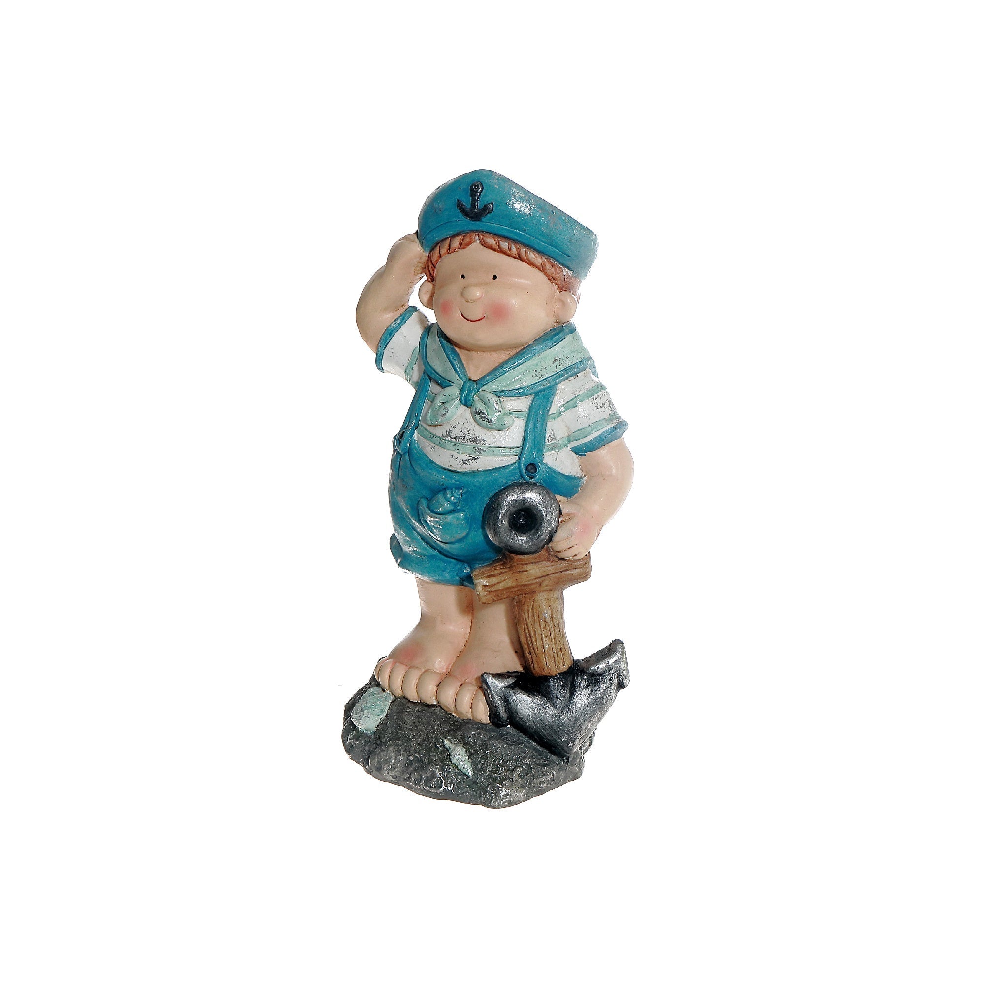 Outdoor Garden Sailor Boy, Sailor Boy Garden Figurine, Nautical Yard Decor, Coastal Outdoor Ornament, Seaside Theme Accent