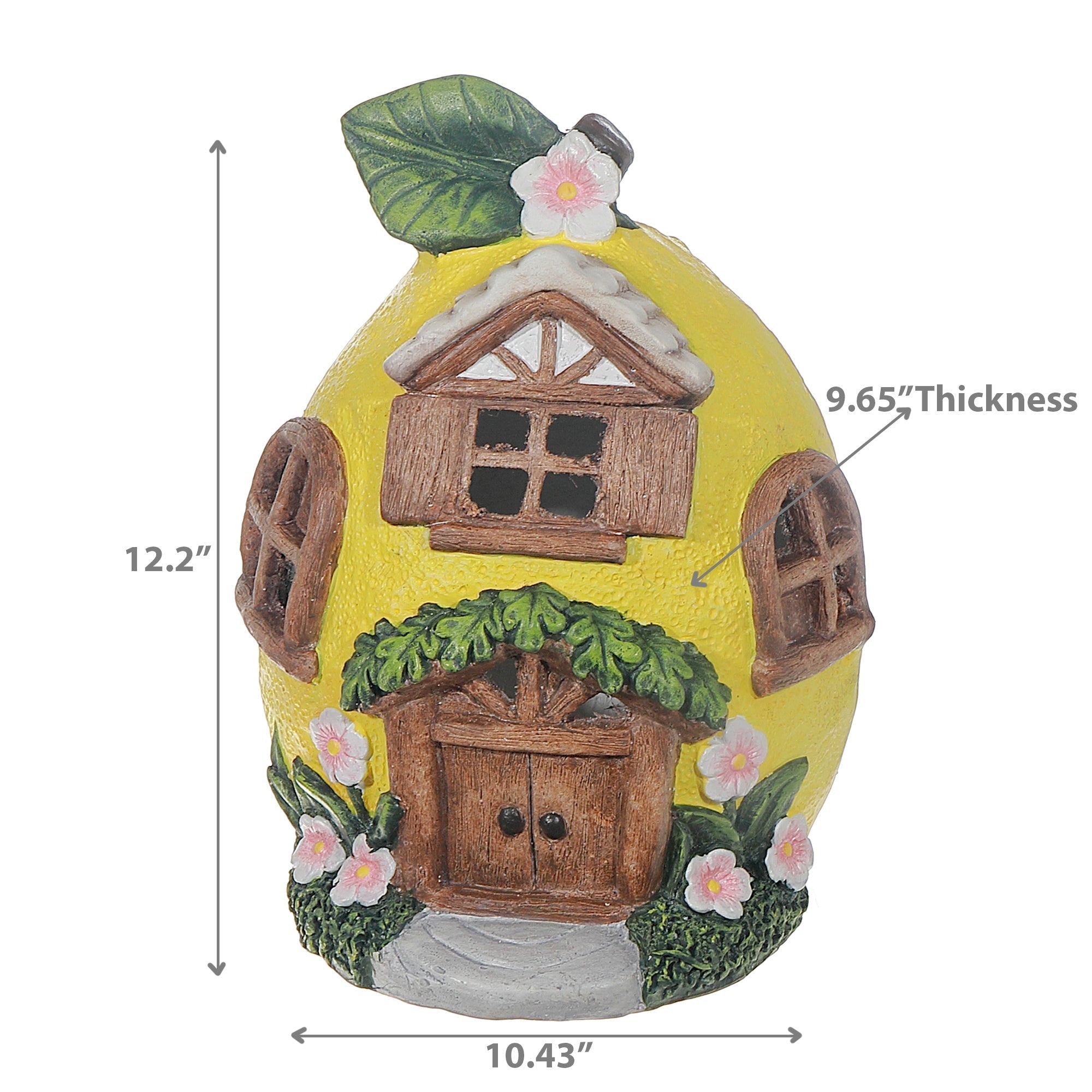 Solar LED Garden Lemon House, Outdoor Landscape Light, Patio Garden Decor