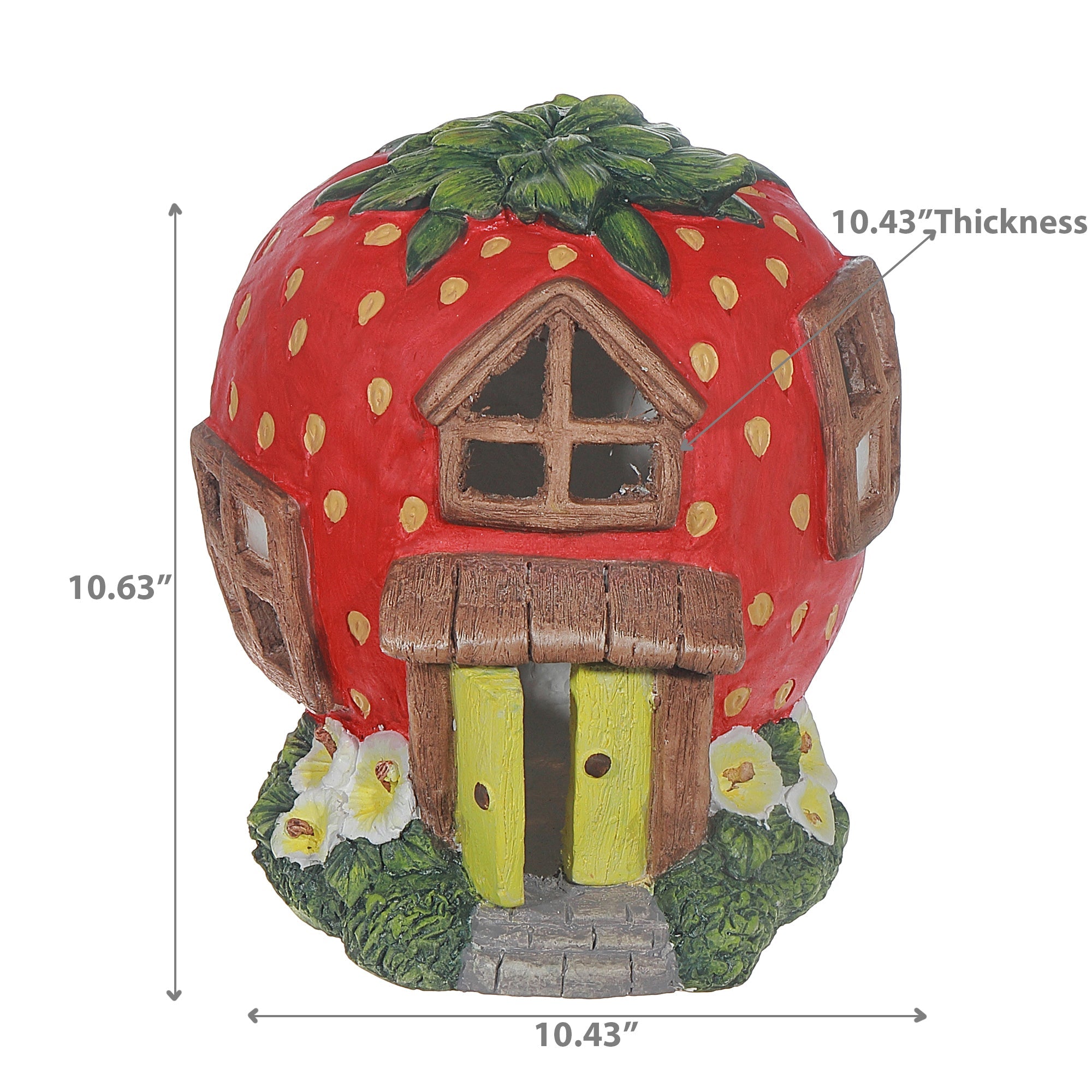 Solar LED Garden Strawberry House, Outdoor Patio Light, Garden Decor Accent