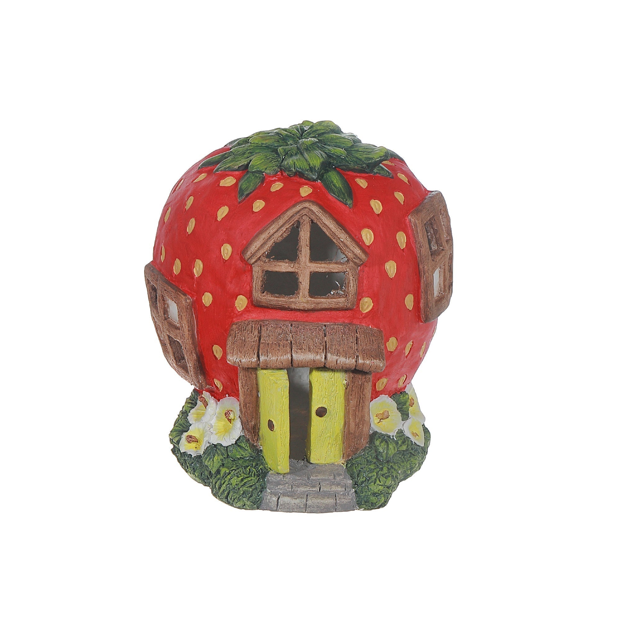 Solar LED Garden Strawberry House, Outdoor Patio Light, Garden Decor Accent