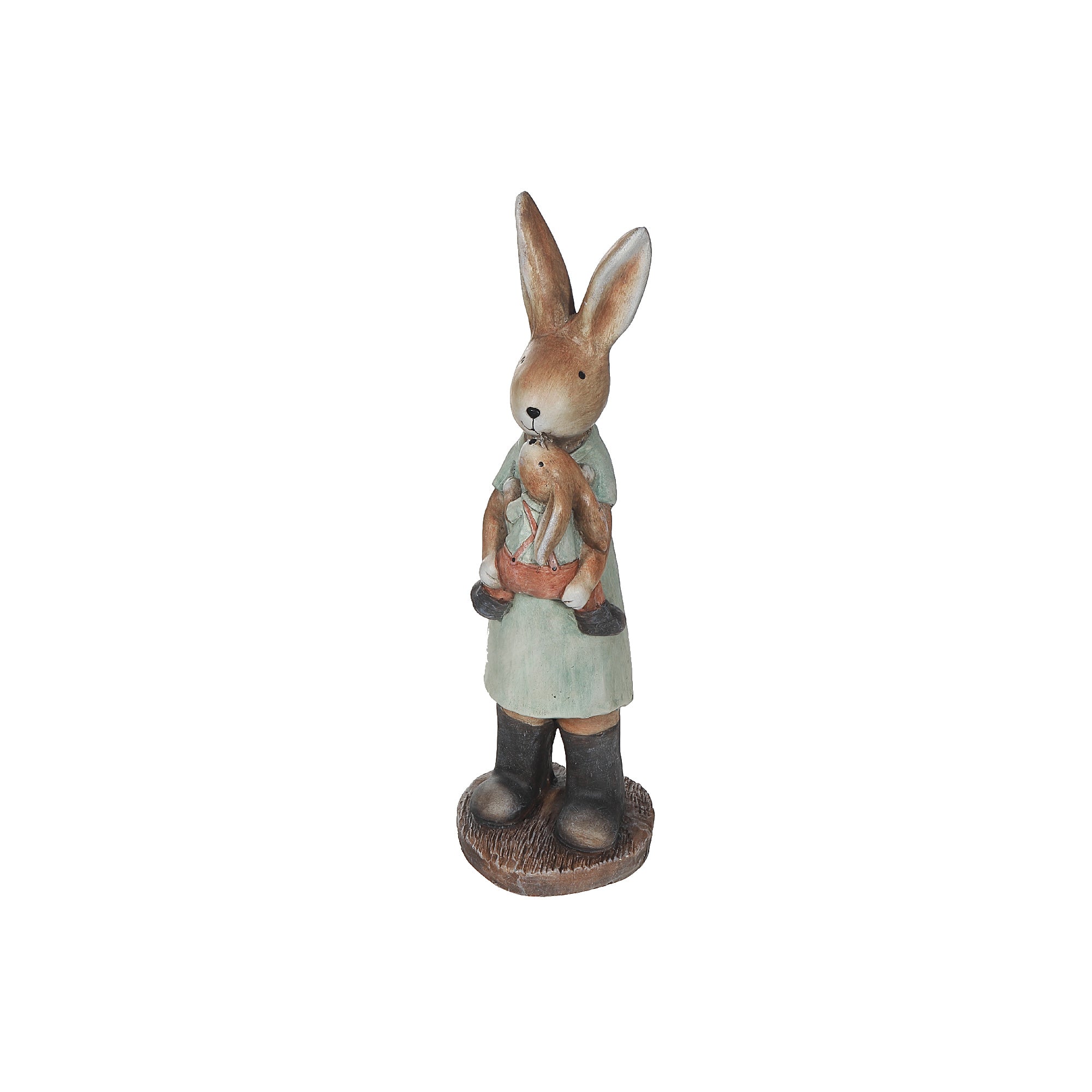 Outdoor Garden Parent Child Rabbit Figurine, Parent And Child Rabbit Statue, Outdoor Garden Decor, Decorative Yard Figurine, Seasonal Accent