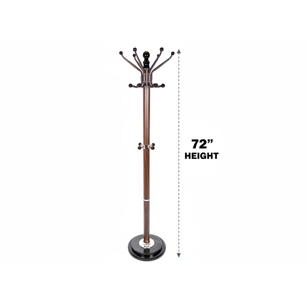 Chloe Heavy-Duty Coat Rack with Double Marble Base