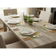 EVA Placemat Checkered Floral 12 X 18 Decorative Dining Table Mats - Set of 12