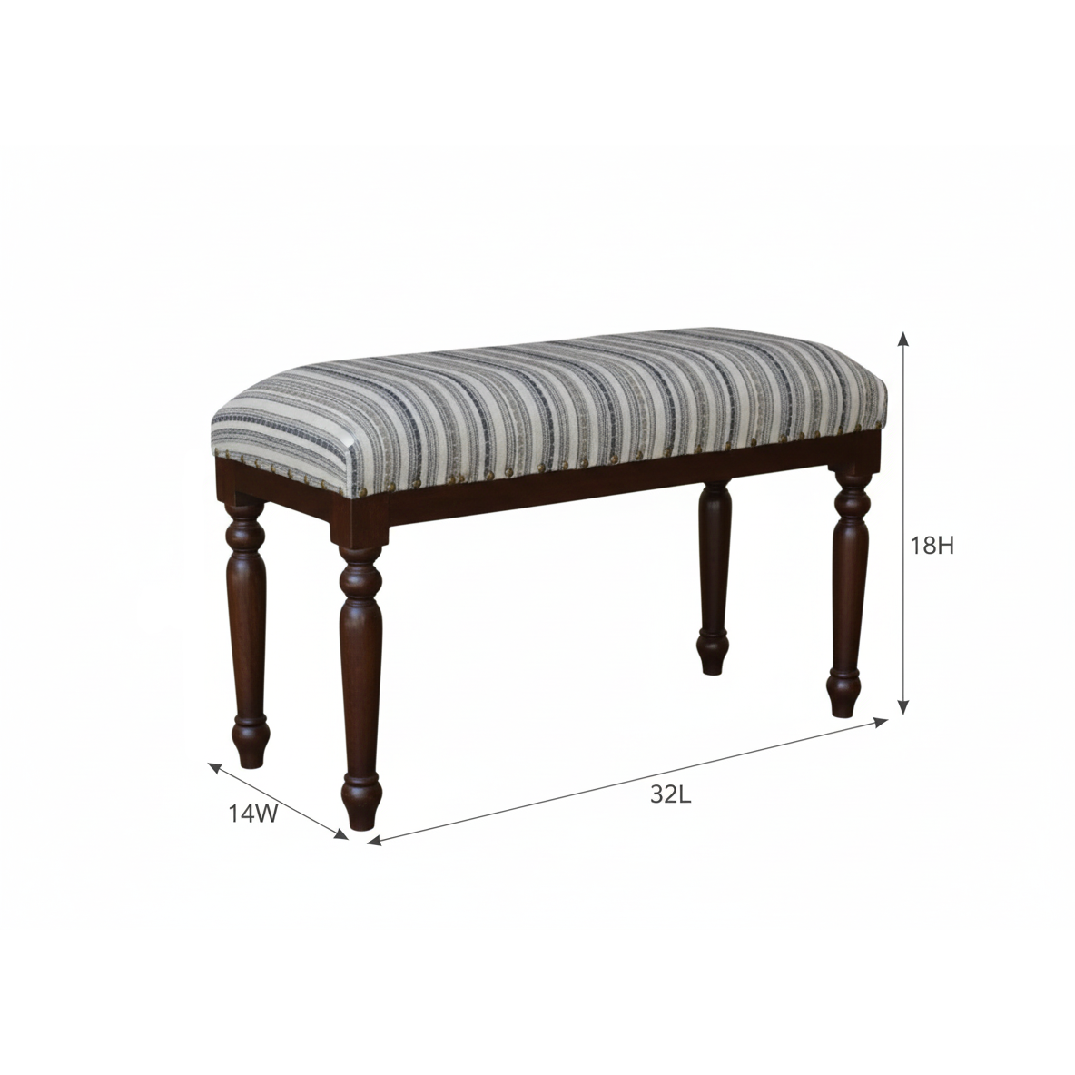 3-Piece Wooden Bench & Stools Set – Grayson, Rustic Home & Entryway Furniture