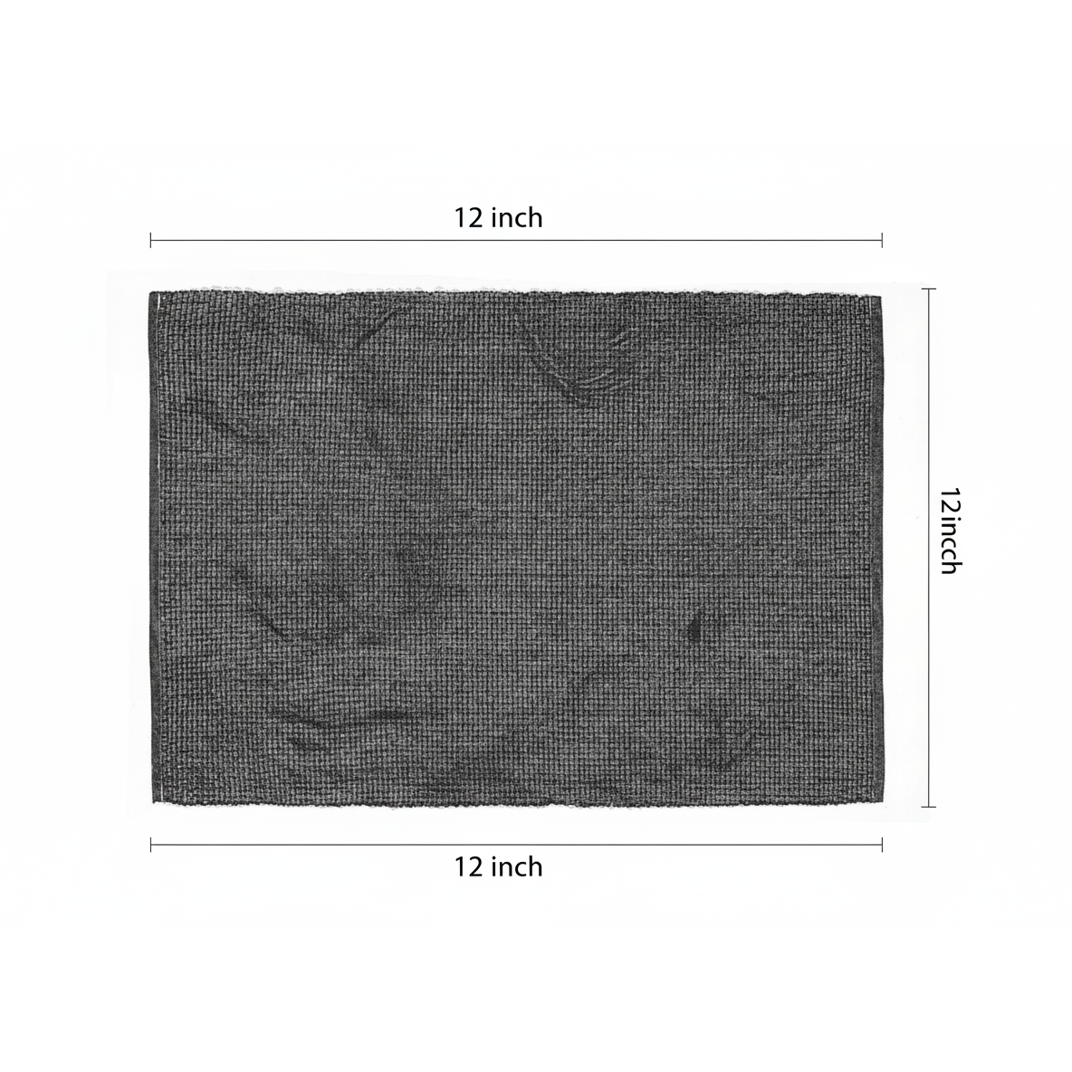 Chambray Ribbed Placemat Black Set of 12 Dining Table Placemat