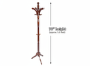 Kathy Wooden Coat Rack – Mahogany Finish Free-Standing Hall Tree for Coats, Hats, Jackets, Entryway, Bedroom, and Home Organization