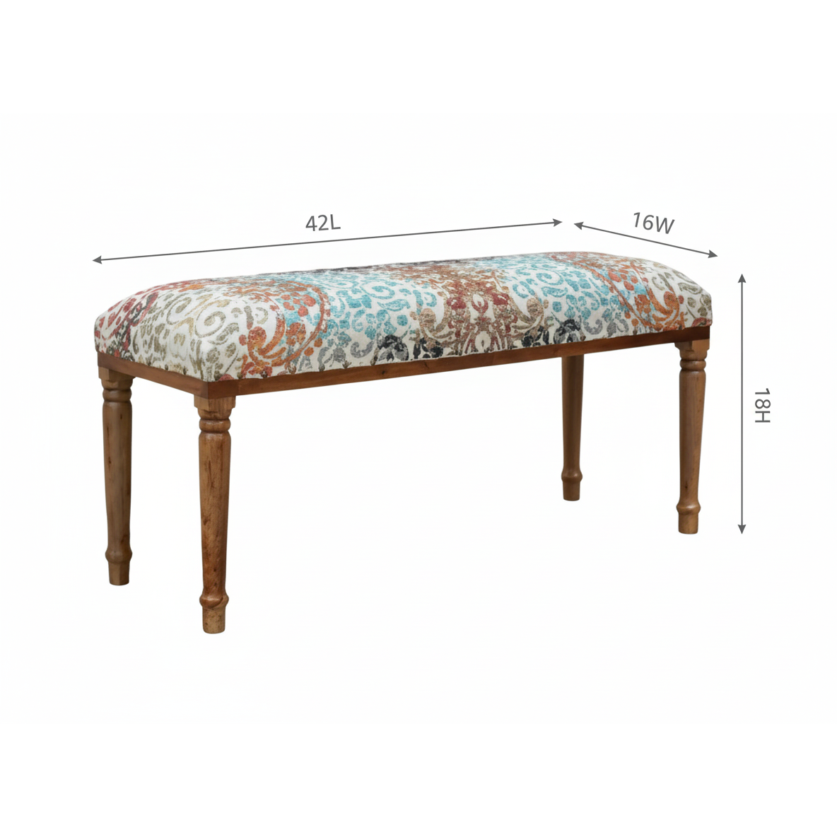 4-Piece Wooden Bench & Stools Set – Crescent Twirl, Rustic Dining & Seating