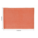 Chambray Ribbed Placemat (Orange) - Set of 12