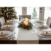 Foil Printed Snowflake Cotton Rope Placemat Gold - Set of 12 Holiday Table Mats