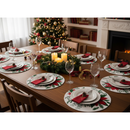 Printed Cotton Rope Placemat (Double Poinsettia) - Set of 12
