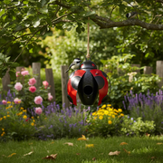 Metal Ladybug Birdhouse Decorative Outdoor Garden Bird House