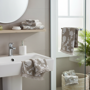 Cameron Wash Cloth 12" X 12" Taupe - Set Of 6, Taupe Cotton Wash Cloth, Absorbent And Soft, Bathroom Towel