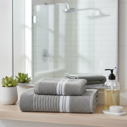 Deluxe Cotton Bath Towel Light Gray 27x50 Inch – Soft, Absorbent & Quick Drying – Set of 2