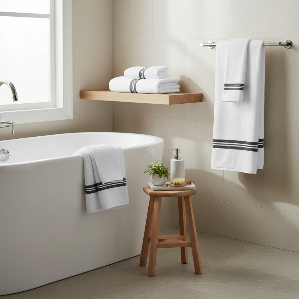 Deluxe Cotton Hand Towel White 16x27 Inch – Plush, Absorbent & Spa Quality – Set of 6