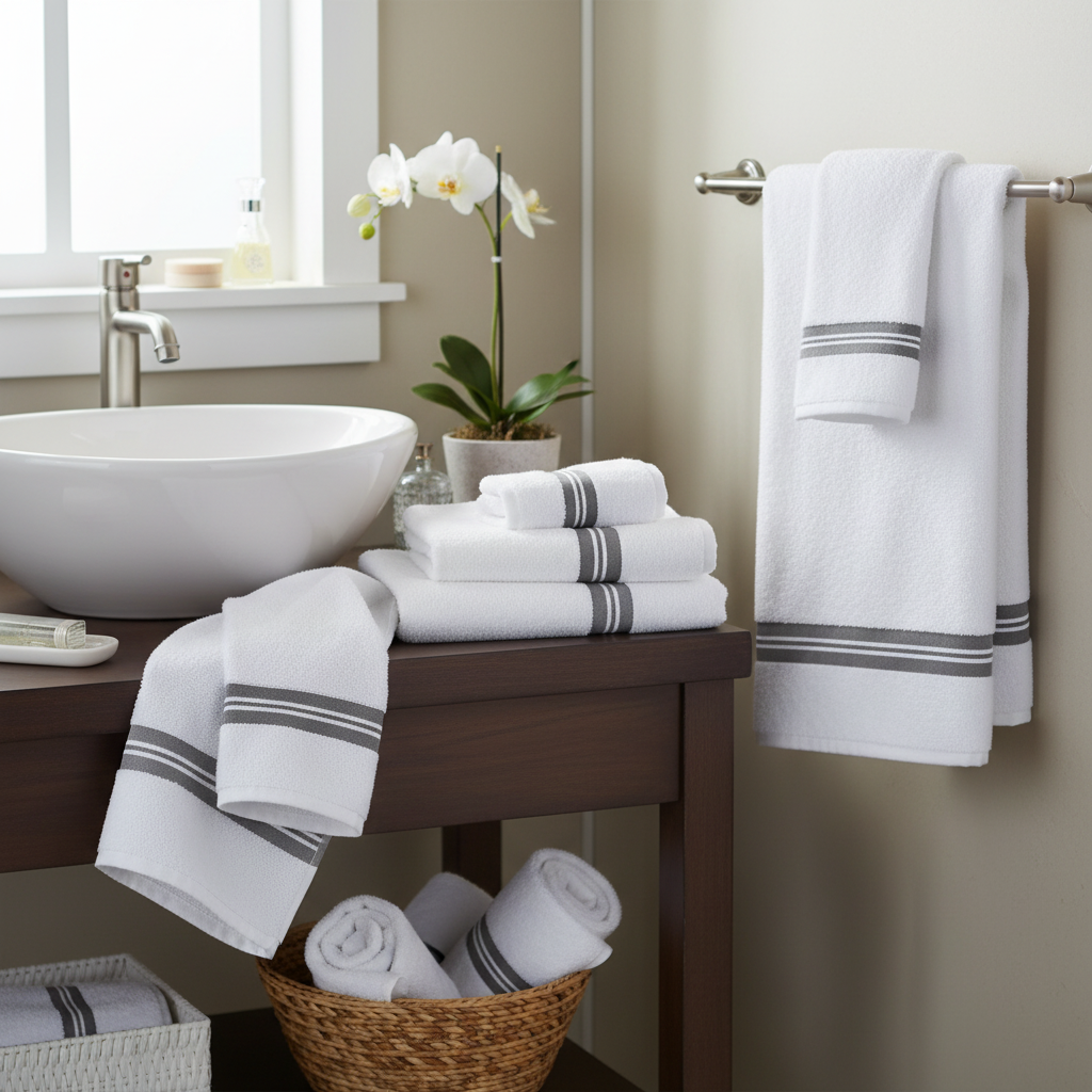 Deluxe Cotton Wash Cloth White 12x12 Inch – Soft, Absorbent & Durable – Set of 6