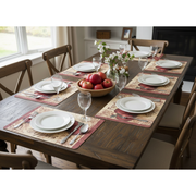 EVA Placemat Fresh Apples 12 X 18 Decorative Dining Table Mats - Set of 12