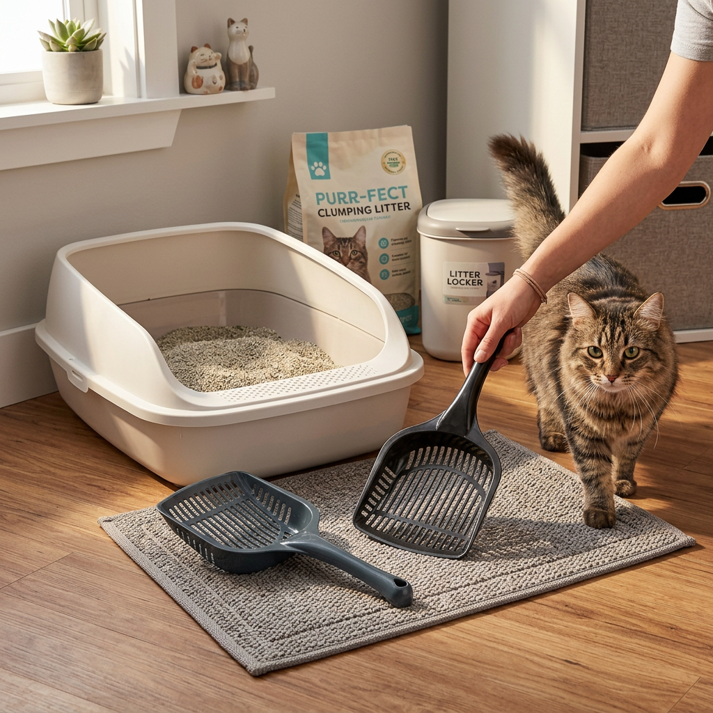 Plastic Cat Litter Scoop Assorted Set Of 2, Cat Litter Accessories, Pet Supplies
