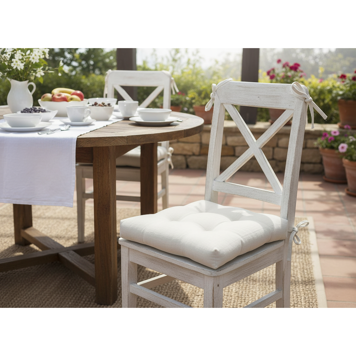 Chair Pad – Natural, 18x18 Inch, Seat Cushion