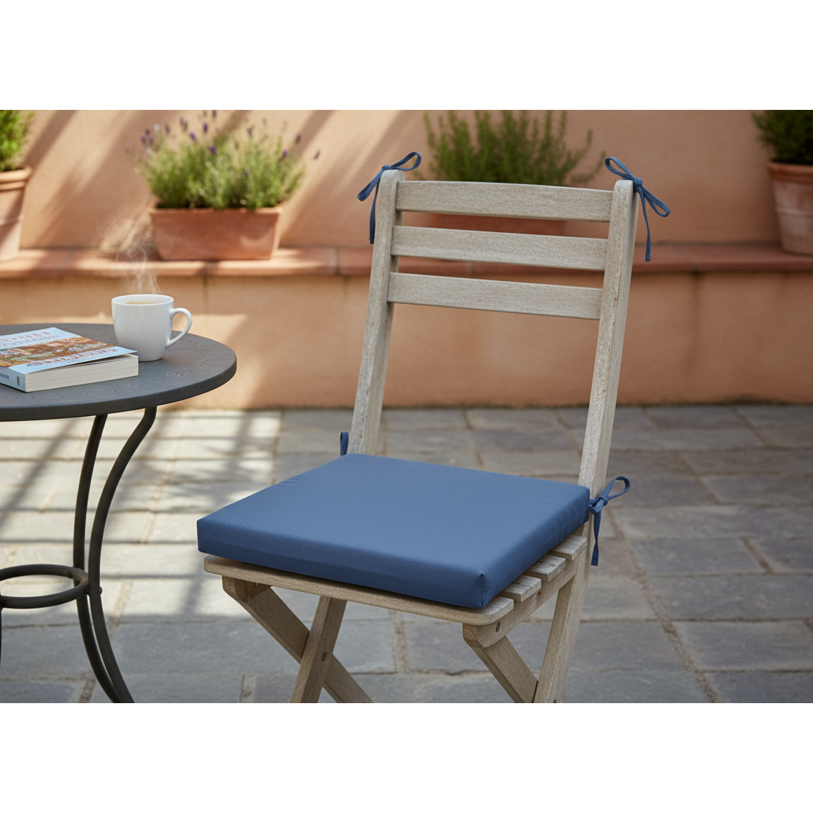 Solid Outdoor Chair Pad Set Of 2, Comfortable Patio Seat Cushion, Outdoor Home Decor