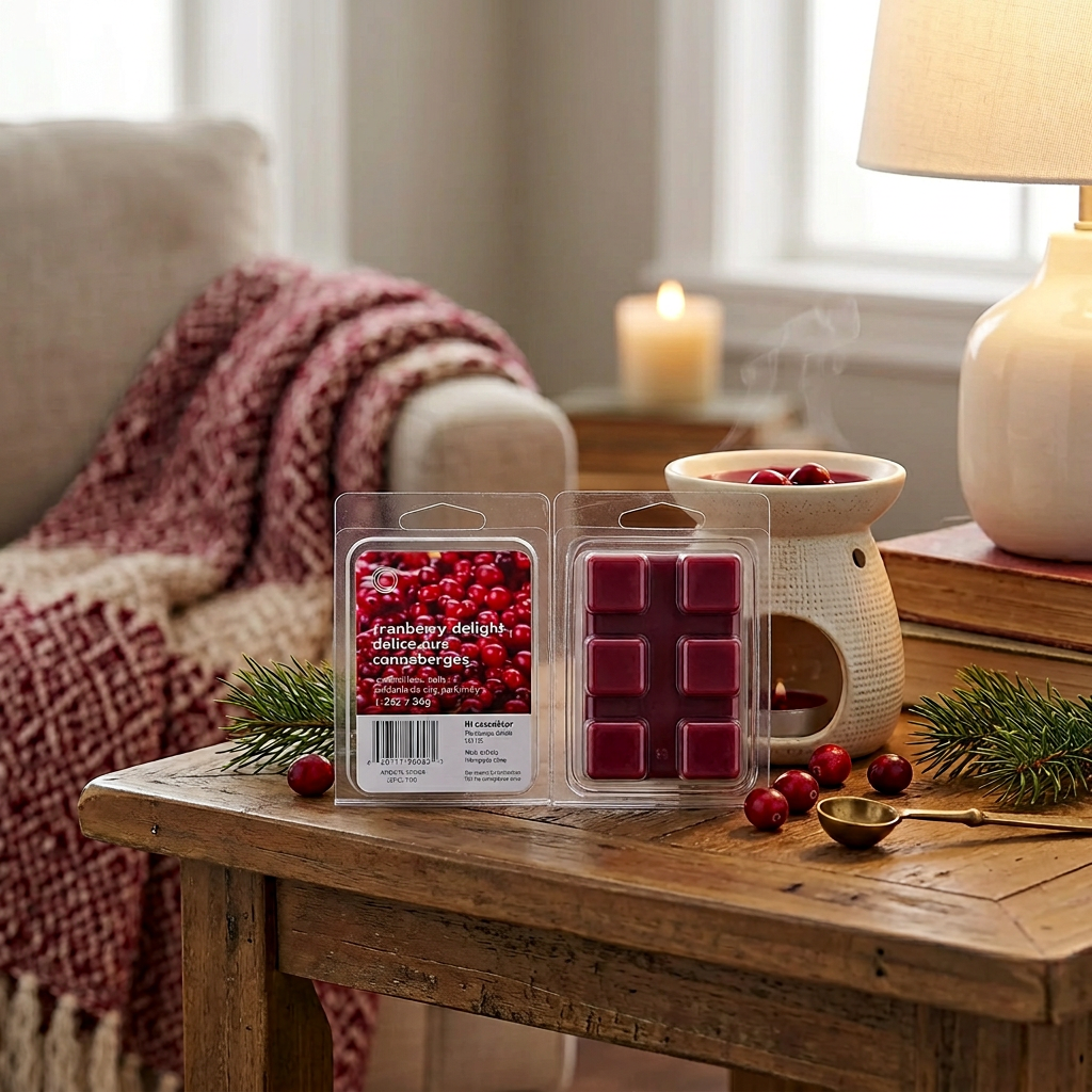 6 Pack Scented Wax Melts Cranberry Delight Home Fragrance Wax Melts