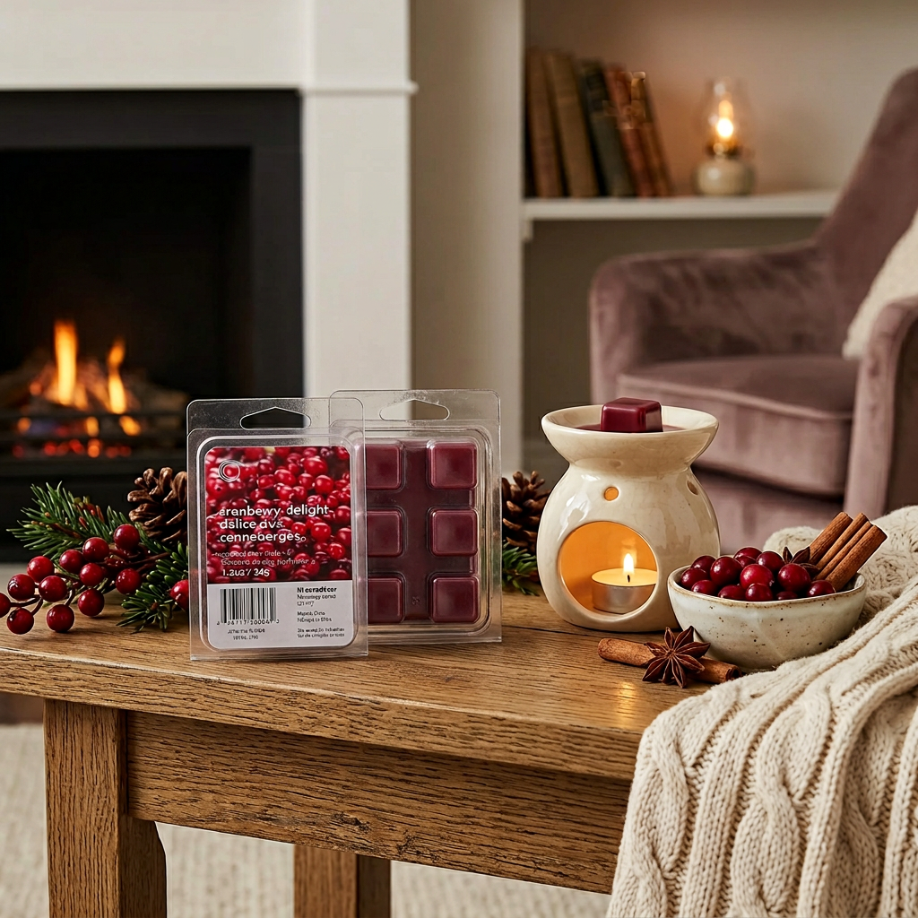 6 Pack Scented Wax Melts Cranberry Delight Home Fragrance Wax Melts