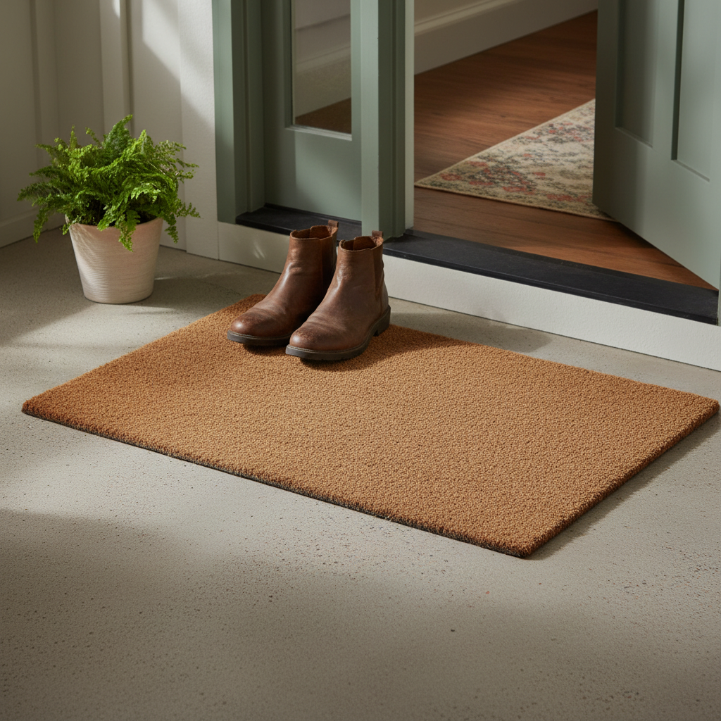 Plain Coir Doormat – 18x30 Inch, Durable & Natural Fiber Welcome Mat